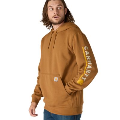 Image showing  Men's Loose Fit Midweight Logo Sleeve Graphic Sweatshirt