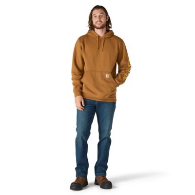 Image showing  Men's Loose Fit Midweight Logo Sleeve Graphic Sweatshirt