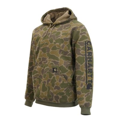 Image showing  Men's Loose Fit Midweight Logo Sleeve Graphic Sweatshirt