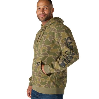 Image showing  Men's Loose Fit Midweight Logo Sleeve Graphic Sweatshirt