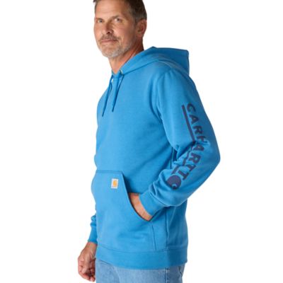 Image showing  Men's Loose Fit Midweight Logo Sleeve Graphic Sweatshirt