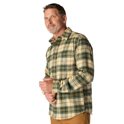 Image showing 2 th Carhartt Men's Hamilton Rugged Flex Relaxed Fit Midweight Flannel Long-Sleeve Plaid Shirt