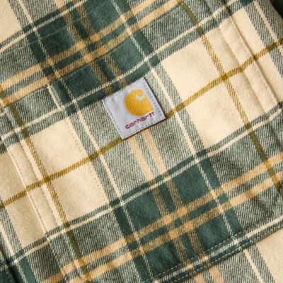 Image showing 4 th Carhartt Men's Hamilton Rugged Flex Relaxed Fit Midweight Flannel Long-Sleeve Plaid Shirt