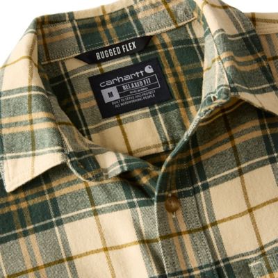 Image showing 8 th Carhartt Men's Hamilton Rugged Flex Relaxed Fit Midweight Flannel Long-Sleeve Plaid Shirt