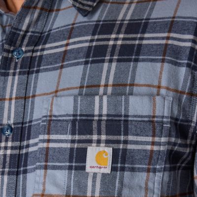 Image showing 4 th Carhartt Men's Hamilton Rugged Flex Relaxed Fit Midweight Flannel Long-Sleeve Plaid Shirt