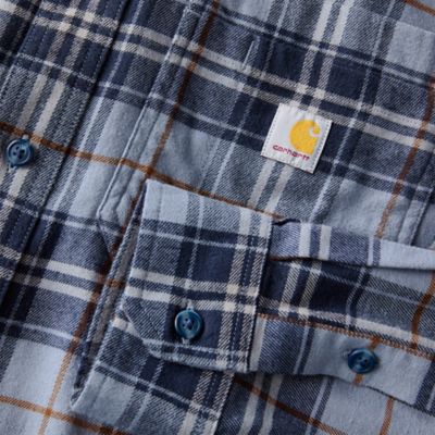 Image showing 7 th Carhartt Men's Hamilton Rugged Flex Relaxed Fit Midweight Flannel Long-Sleeve Plaid Shirt