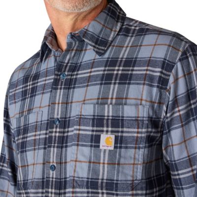 Image showing 6 th Carhartt Men's Hamilton Rugged Flex Relaxed Fit Midweight Flannel Long-Sleeve Plaid Shirt