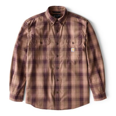 Image showing  Men's Fort Loose Fit Midweight Chambray Long-Sleeve Plaid Shirt