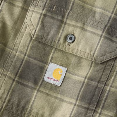 Image showing  Men's Fort Loose Fit Midweight Chambray Long-Sleeve Plaid Shirt