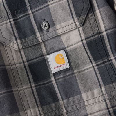 Image showing  Men's Fort Loose Fit Midweight Chambray Long-Sleeve Plaid Shirt