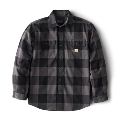 Image showing 0 th Carhartt Men's Loose Fit Heavyweight Flannel Long-Sleeve Plaid Shirt