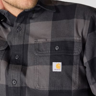 Image showing 2 th Carhartt Men's Loose Fit Heavyweight Flannel Long-Sleeve Plaid Shirt