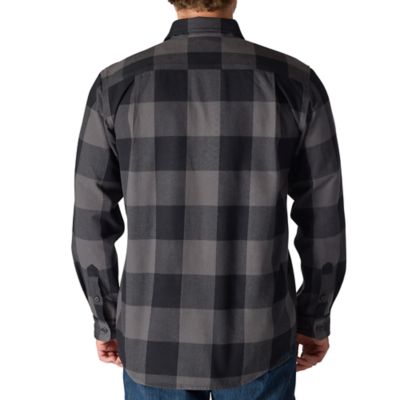Image showing  Men's Loose Fit Heavyweight Flannel Long-Sleeve Plaid Shirt