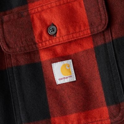 Image showing 7 th Carhartt Men's Loose Fit Heavyweight Flannel Long-Sleeve Plaid Shirt