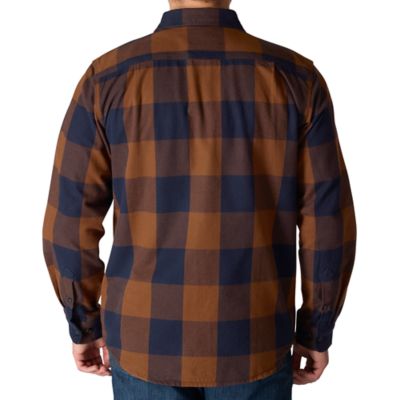 Image showing  Men's Loose Fit Heavyweight Flannel Long-Sleeve Plaid Shirt