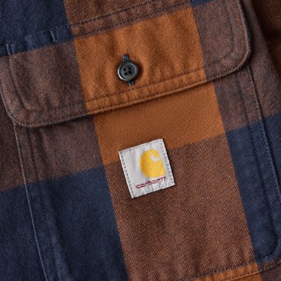 Image showing 6 th Carhartt Men's Loose Fit Heavyweight Flannel Long-Sleeve Plaid Shirt