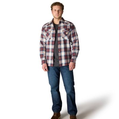 Image showing 3 th Carhartt Men's Rugged Flex Montana Relaxed Fit Lightweight Snap-Front Plaid Collared Long-Sleeve Work Shirt