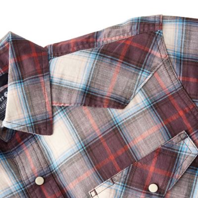 Image showing 5 th Carhartt Men's Rugged Flex Montana Relaxed Fit Lightweight Snap-Front Plaid Collared Long-Sleeve Work Shirt