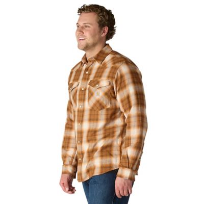 Image showing 1 th Carhartt Men's Rugged Flex Montana Relaxed Fit Lightweight Snap-Front Plaid Collared Long-Sleeve Work Shirt