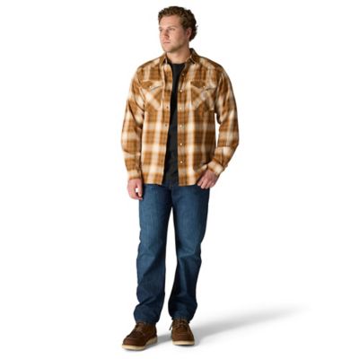 Image showing 3 th Carhartt Men's Rugged Flex Montana Relaxed Fit Lightweight Snap-Front Plaid Collared Long-Sleeve Work Shirt