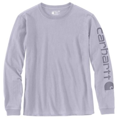 Carhartt Women's Loose Fit Heavyweight Long-Sleeve Logo Sleeve Graphic T-Shirt