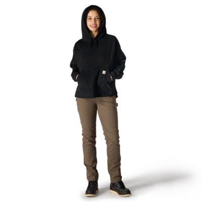 Image showing  Women's Oversized-Fit Midweight Hooded Heart Graphic Sweatshirt