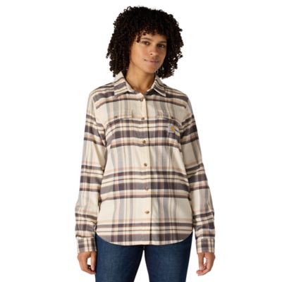 Image showing  Women's TENCEL Fiber Series Relaxed Fit Plaid Shirt