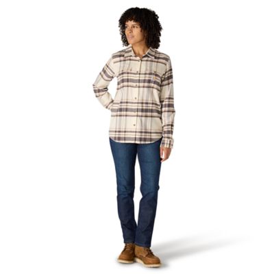 Image showing  Women's TENCEL Fiber Series Relaxed Fit Plaid Shirt