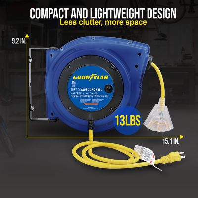 Image showing  40 ft. Mountable Retractable Extension Cord Reel