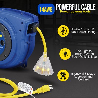 Image showing  40 ft. Mountable Retractable Extension Cord Reel