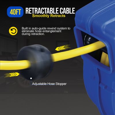 Image showing 5 th Goodyear 40 ft. Mountable Retractable Extension Cord Reel