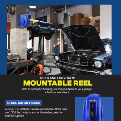 Image showing  Heavy-Duty Retractable Extension Cord Reel