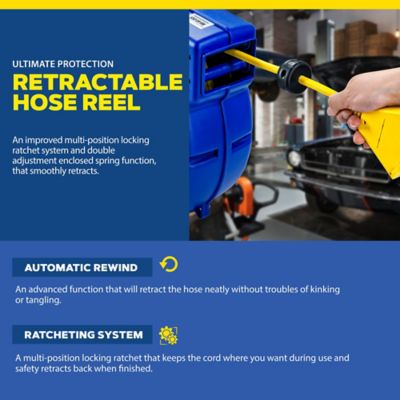 Image showing 5 th Goodyear Heavy-Duty Retractable Extension Cord Reel