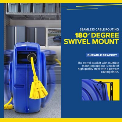 Image showing 6 th Goodyear Heavy-Duty Retractable Extension Cord Reel