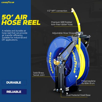 Image showing 6 th Goodyear Industrial Retractable Air Hose Reel, L820154G
