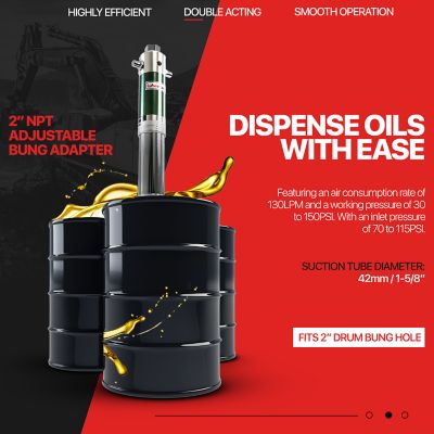 Image showing  Double Action Oil Transfer Drum Pump, 8.5 GPM