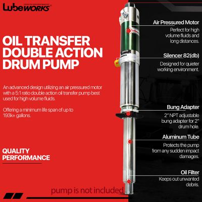 Image showing  Double Action Oil Transfer Drum Pump, 6.6 GPM