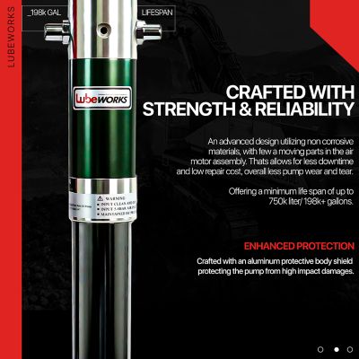 Image showing 6 th Lubeworks Double Action Oil Transfer Drum Pump, 6.6 GPM