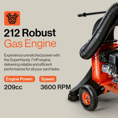 Image showing  209cc Gas Walk-Behind Leaf Vacuum and Wood Chipper