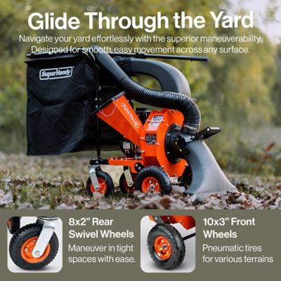 Image showing 6 th SuperHandy 209cc Gas Walk-Behind Leaf Vacuum and Wood Chipper