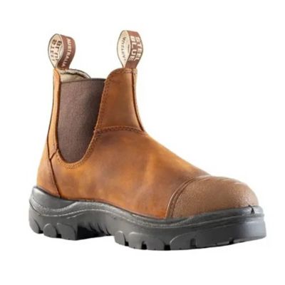 Image showing 0 th Steel Blue Heeler Scuff Brown Work Boot