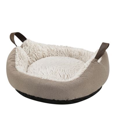Retriever Double-Handle Round Cuddler Dog Bed, 20 x 20 x 8.5in.
