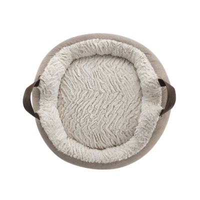 Image showing 6 th Retriever Double-Handle Round Cuddler Dog Bed, 20 x 8.5in.