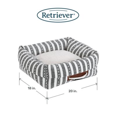 Image showing  Yarn-Dyed Striped Cuddler Dog Bed, 20 x 18in.