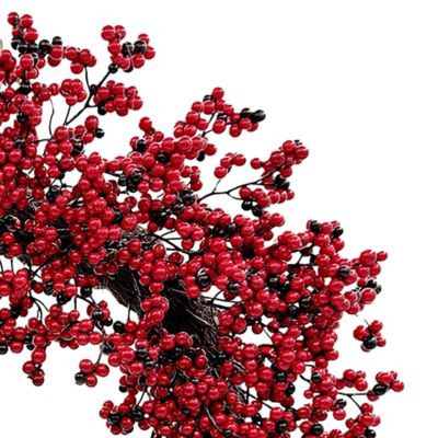 Image showing  24 in. Artificial Plastic Berry Christmas Wreath