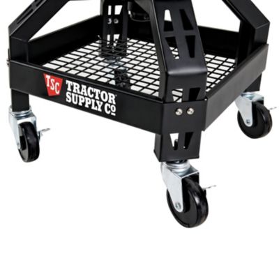 Image showing  Adjustable Shop Stool with Casters, Black