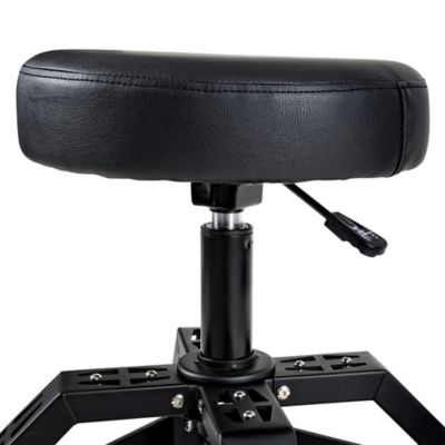 Image showing  Adjustable Shop Stool with Casters, Black