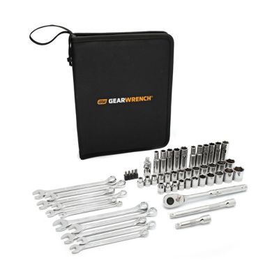 Image showing  54 pc. 3/8 Drive Mechanics Tool Set with Carry Pouch