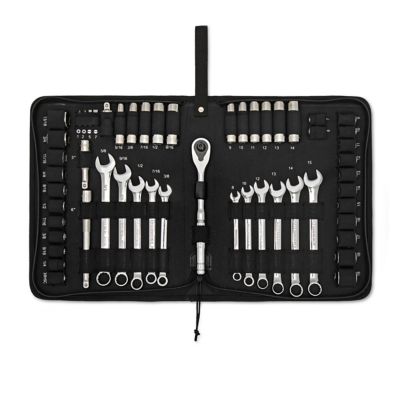 Image showing  54 pc. 3/8 Drive Mechanics Tool Set with Carry Pouch