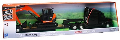Image showing  1/24 Peterbilt Kubota Excavator